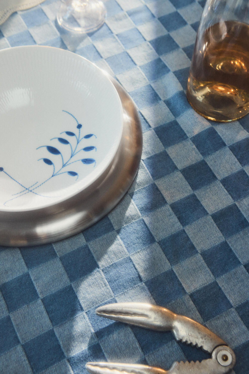 Blå Mega Riflet skål - 110 cl